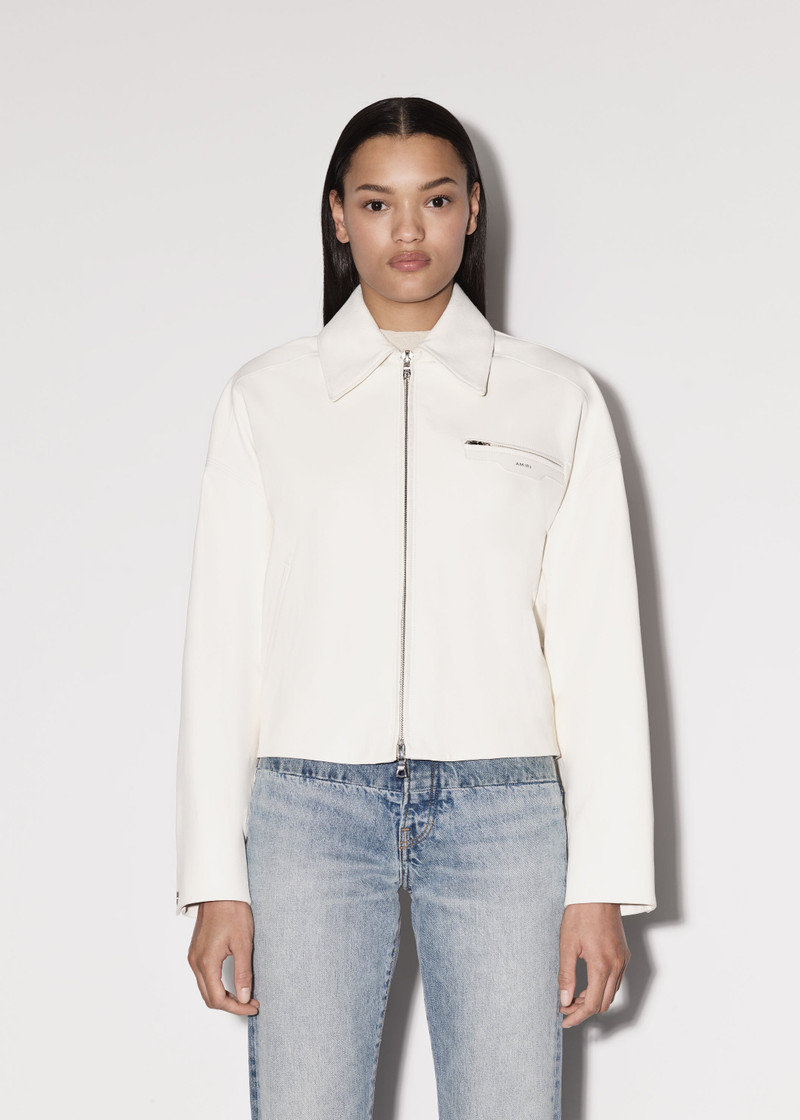 AMIRI LEATHER WORKMAN ZIP JACKET outlook