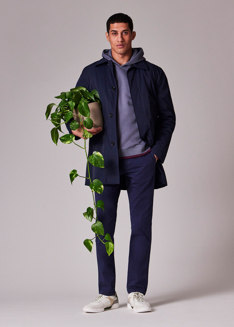 Steel Grey Cotton-Blend 'Broad Stripe Zebra' Hoodie 3