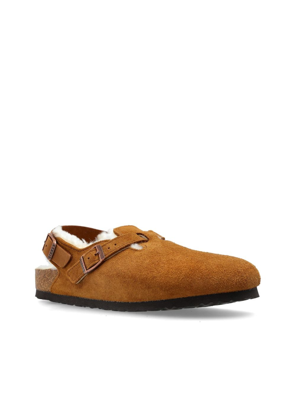 Tokio Shearling Suede Slippers - 2