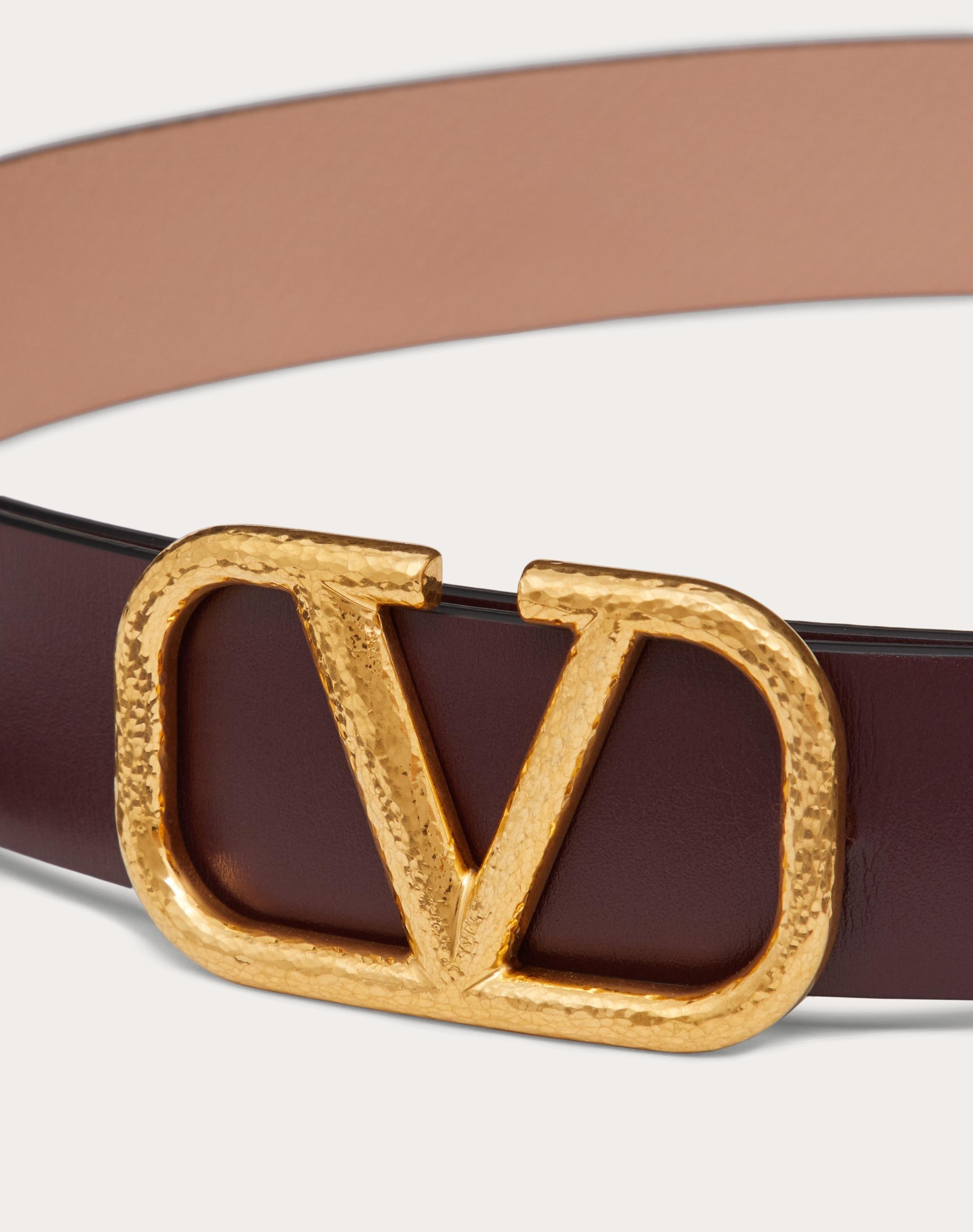 REVERSIBLE VLOGO SIGNATURE BELT IN GRAINY CALFSKIN 30MM - 7