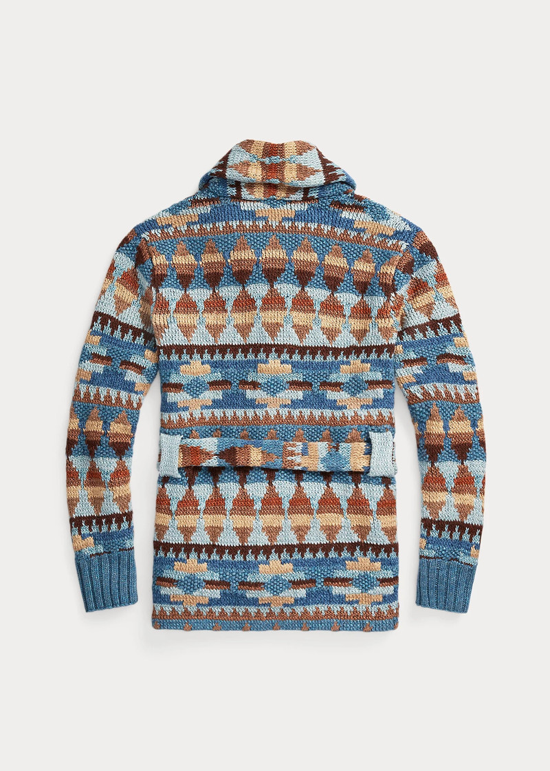 RRL by Ralph Lauren Hand-Knit Linen-Blend Belted Cardigan outlook