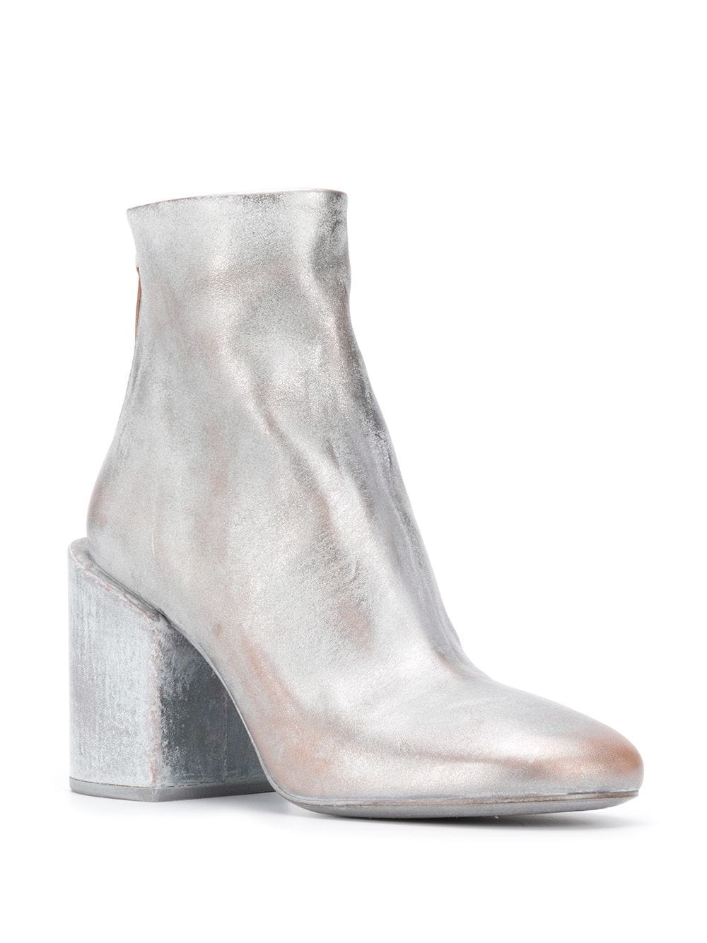 distressed metallic-effect ankle boots - 2