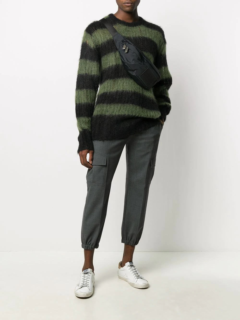 striped mohair-blend jumper - 2