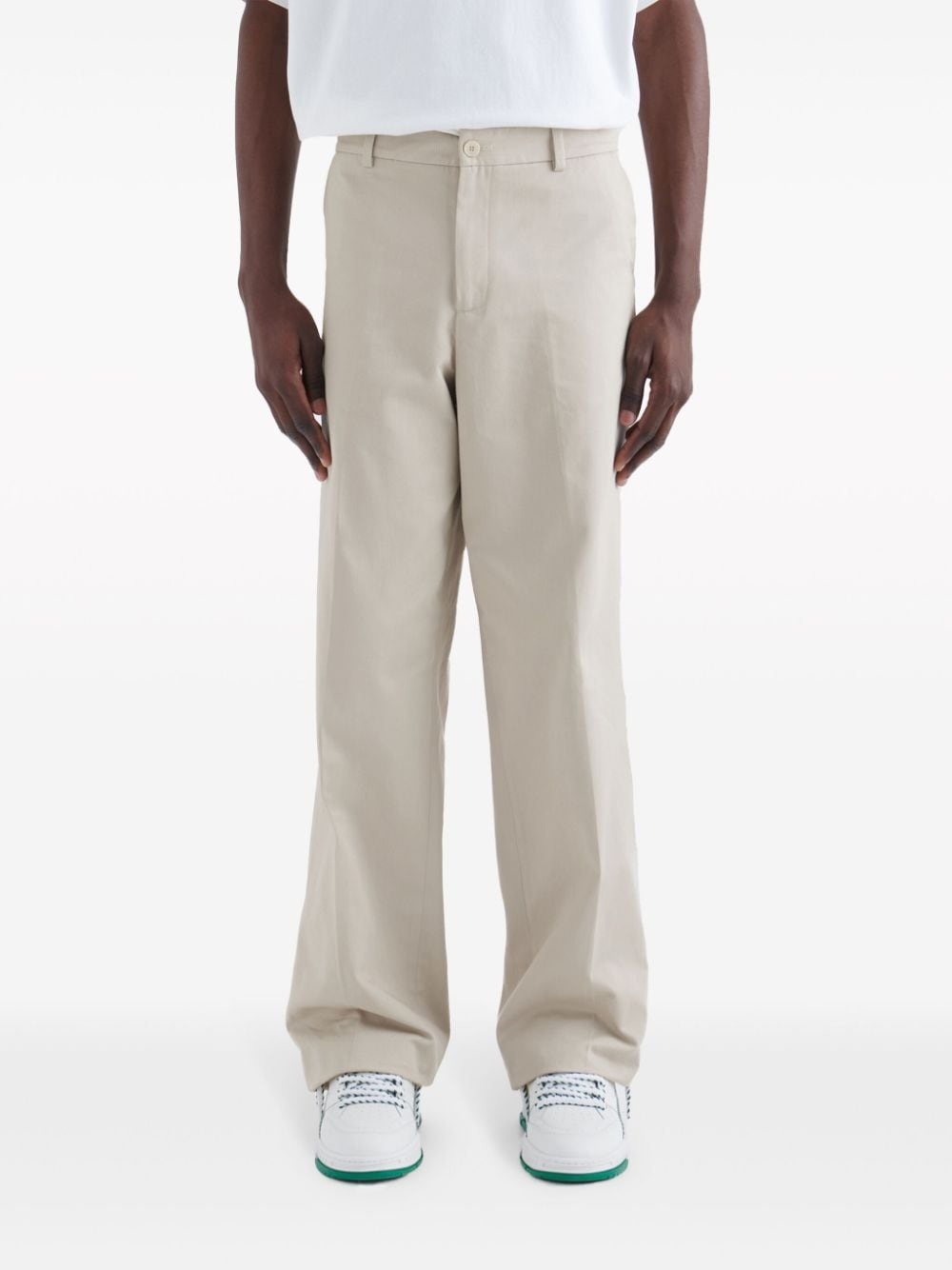 Serif relaxed-fit cotton trousers - 3