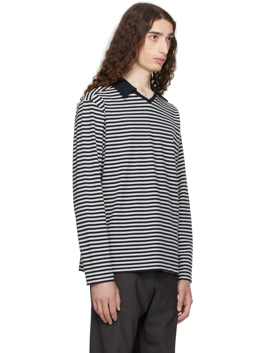 Navy Gondolieri Long Sleeve Polo - 2