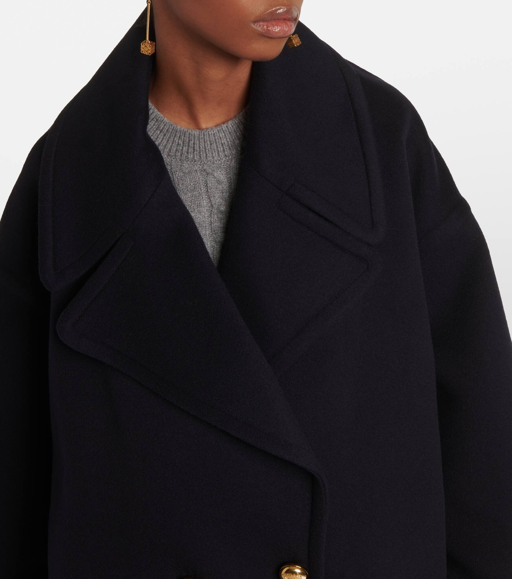 Pebble wool peacoat - 4