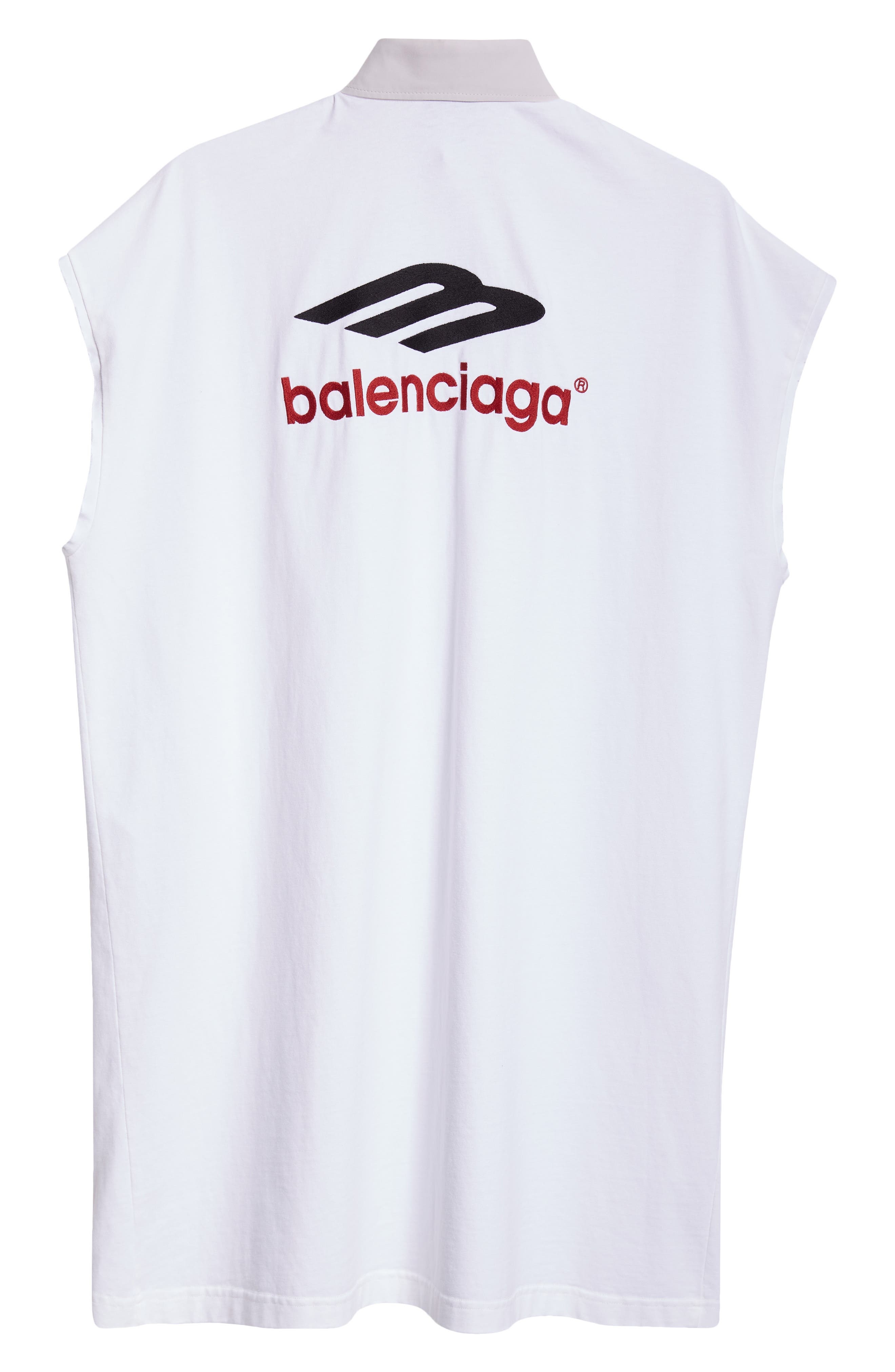 Logo Hybrid Sleeveless Shirtdress - 7