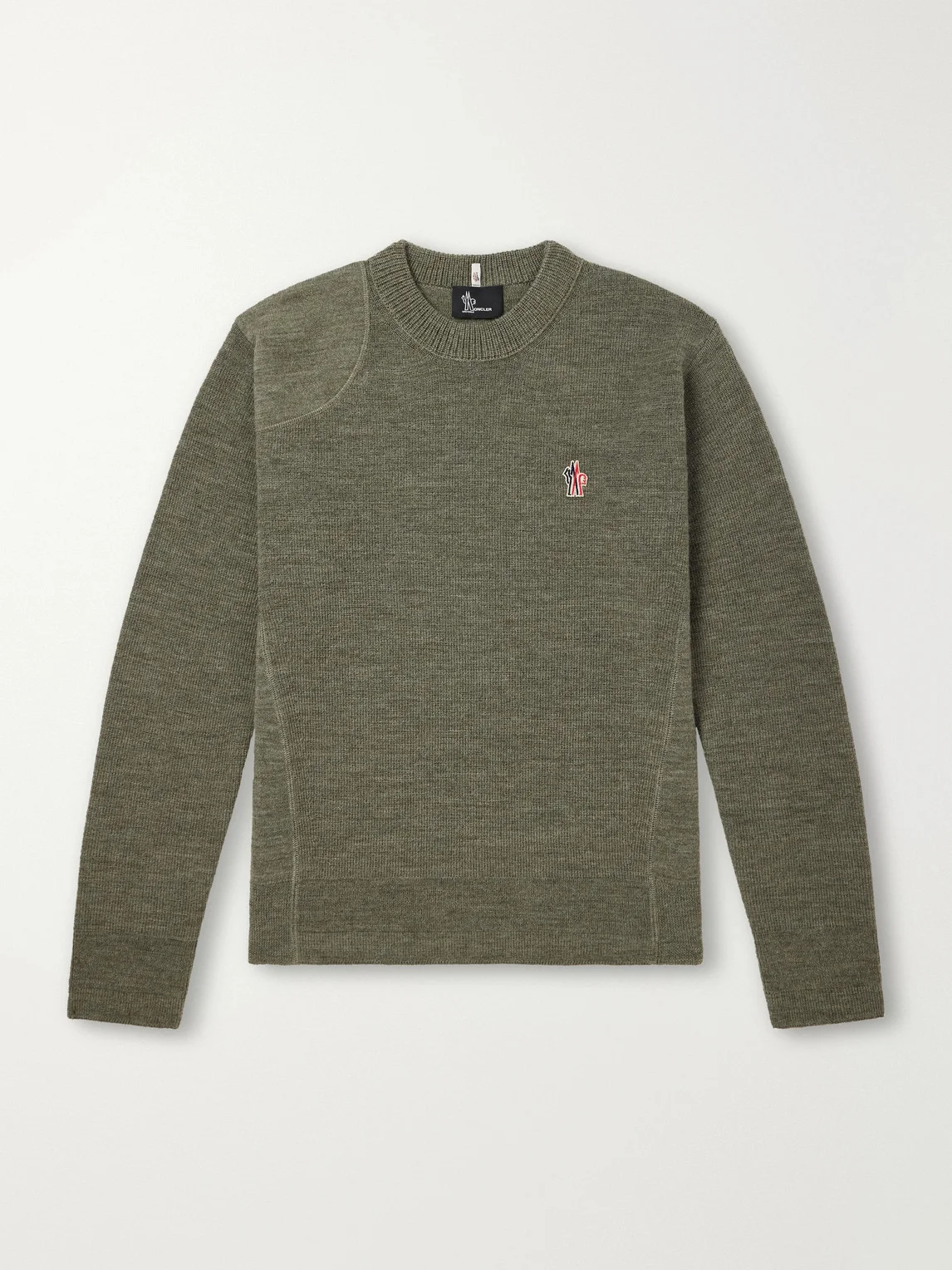 Logo-Appliquéd Virgin Wool-Blend Base Layer - 1