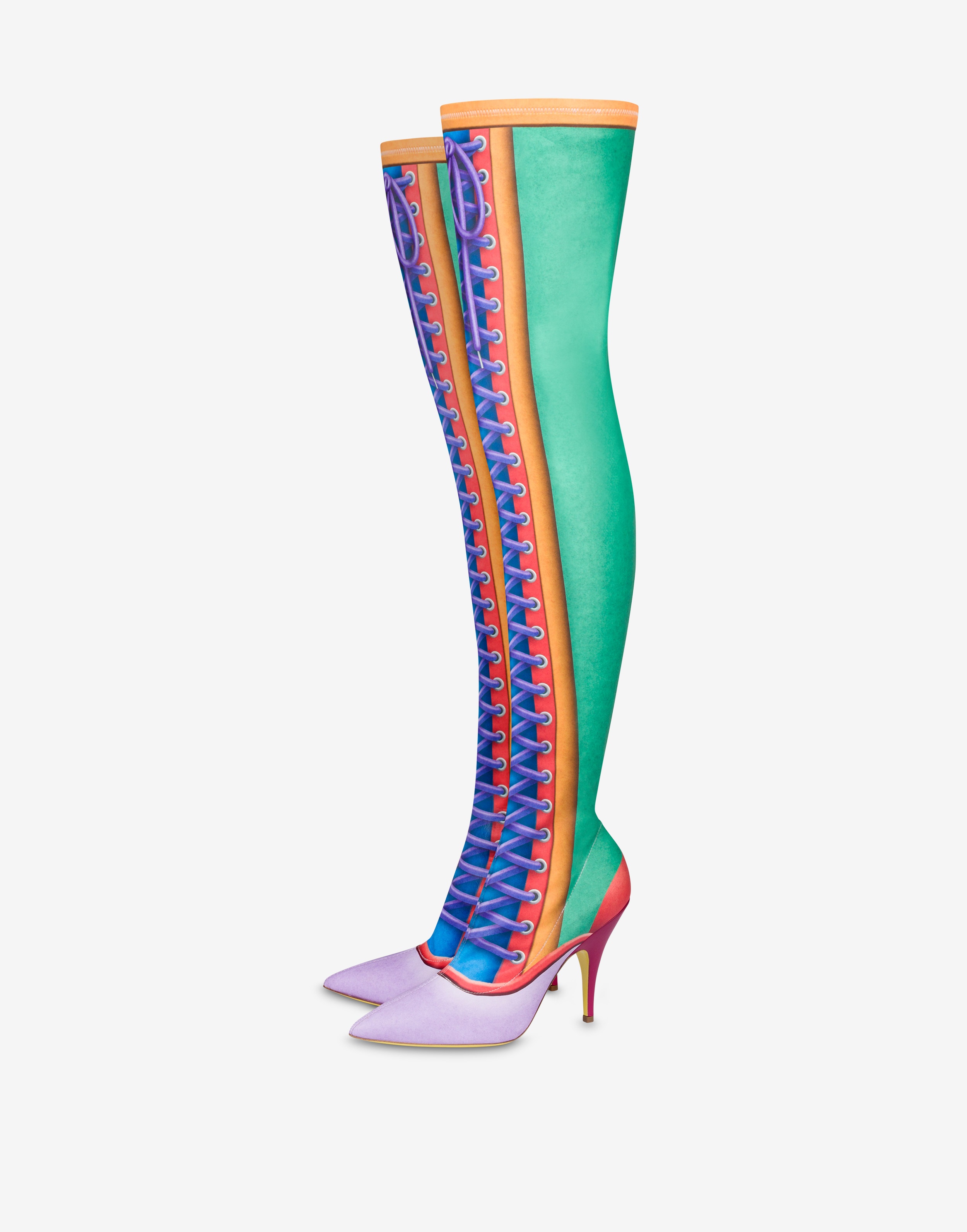 TROMPE-L'ŒIL OVER-THE-KNEE BOOTS - 1