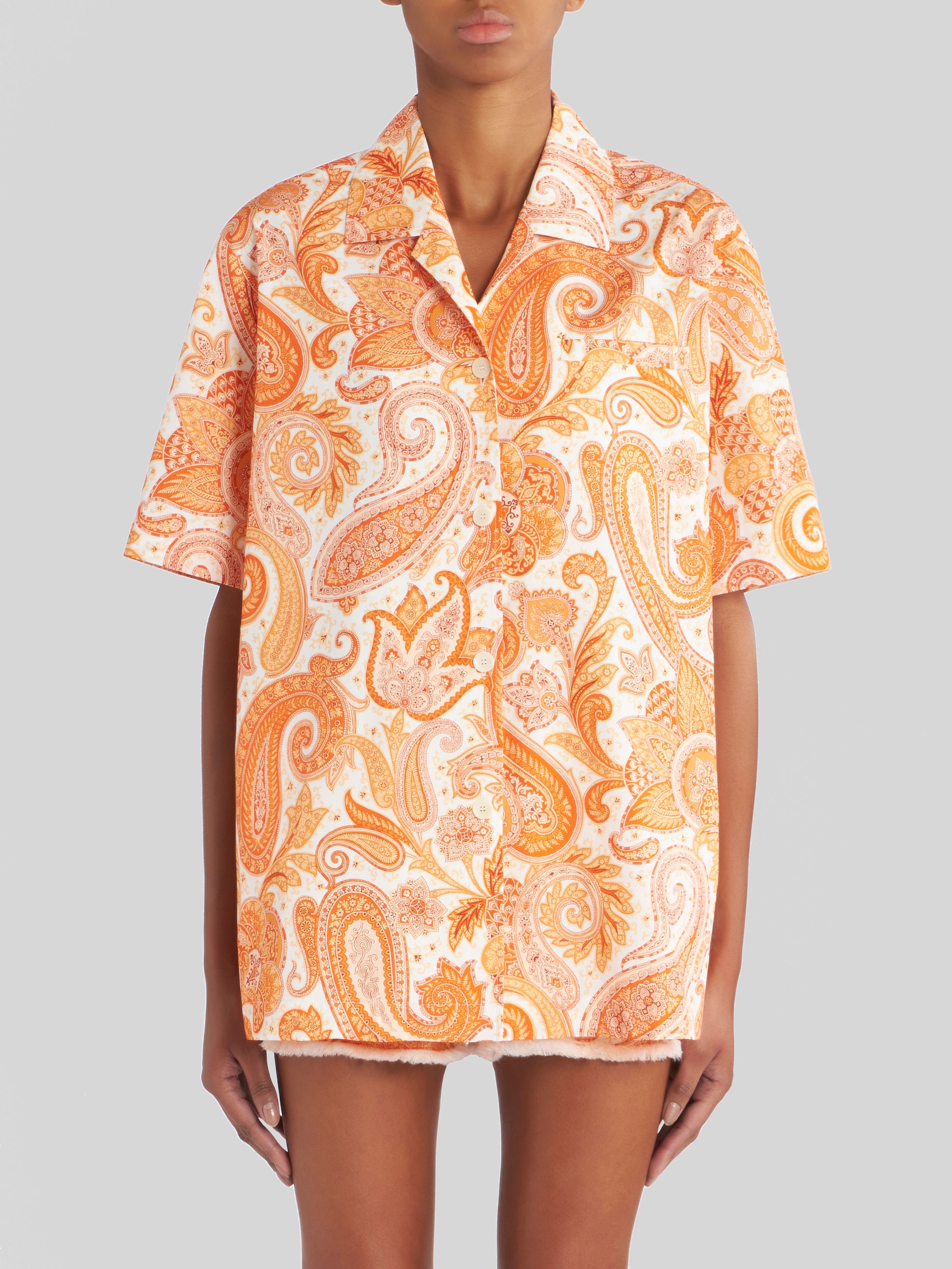 SHORT-SLEEVED LIQUID PAISLEY BEACH SHIRT - 2