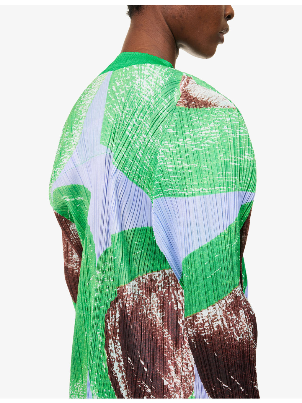 Backlight Mid-Length Pleated Knitted Coat - 5