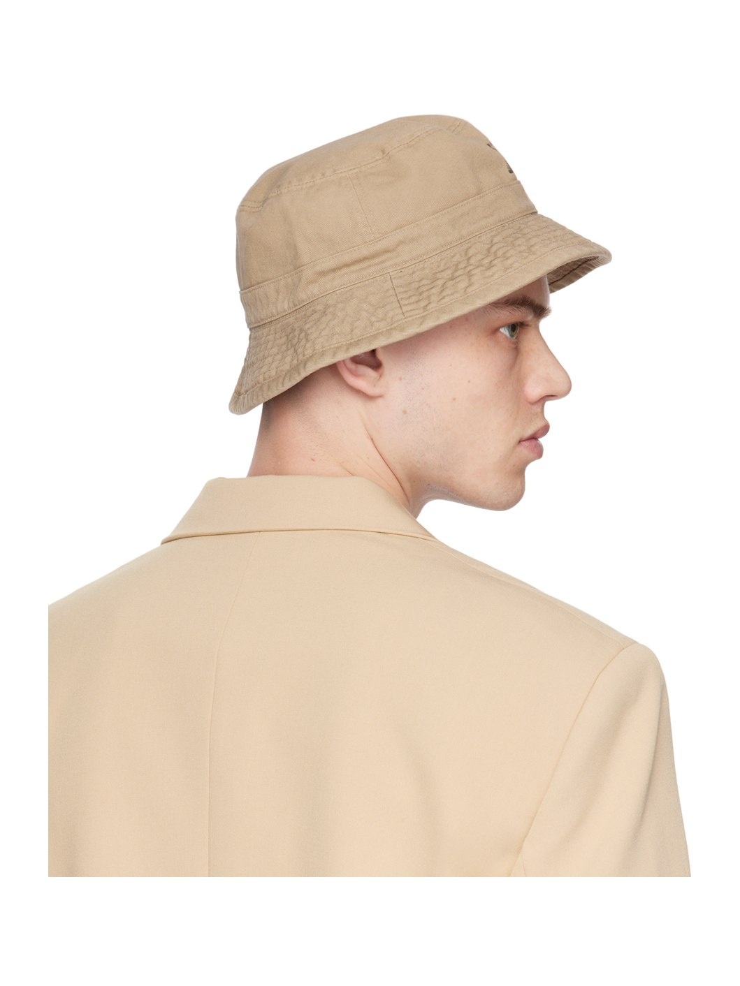 Beige WD One Logo Bucket Hat - 3
