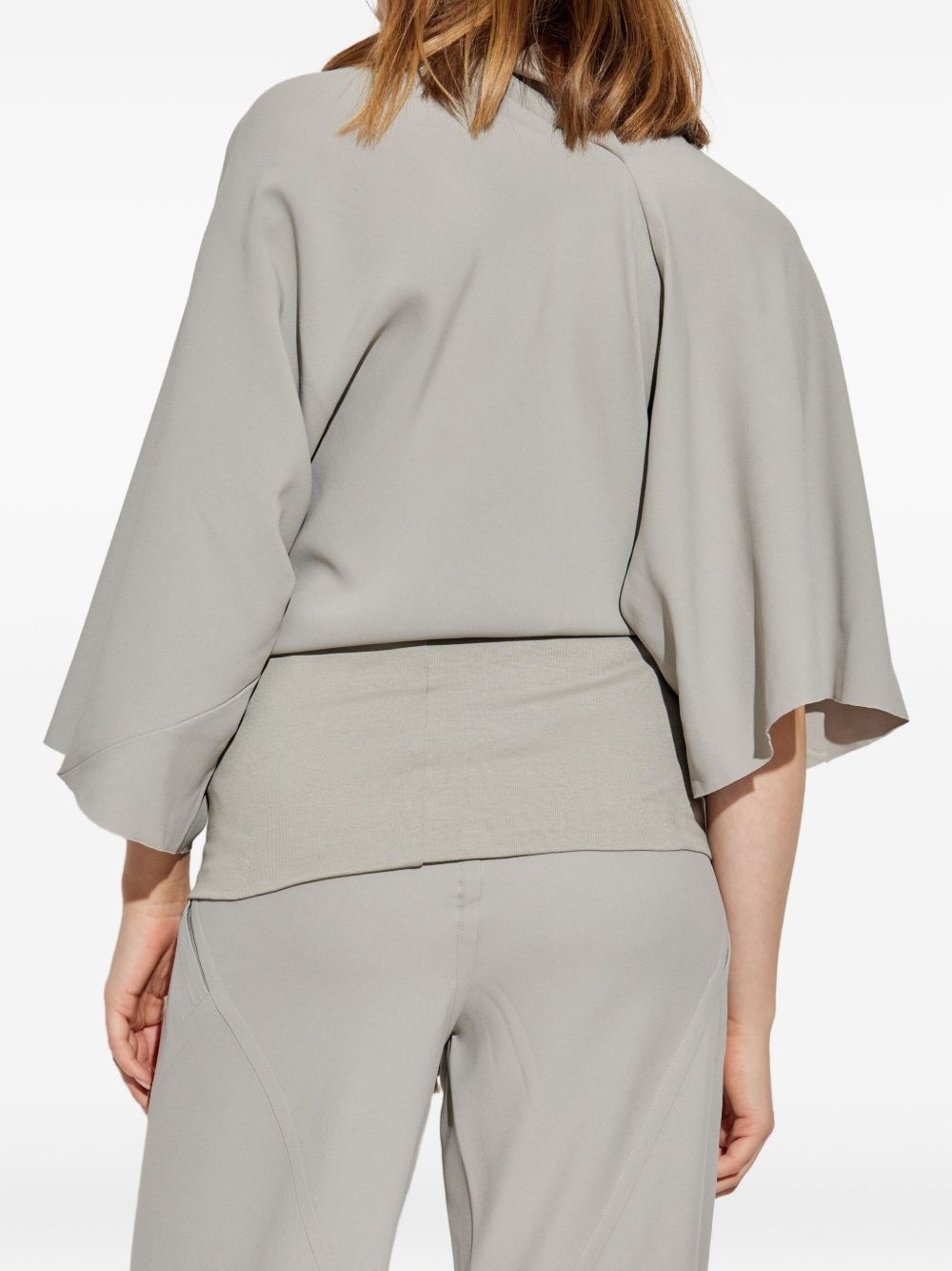 draped cowl-neck top - 4