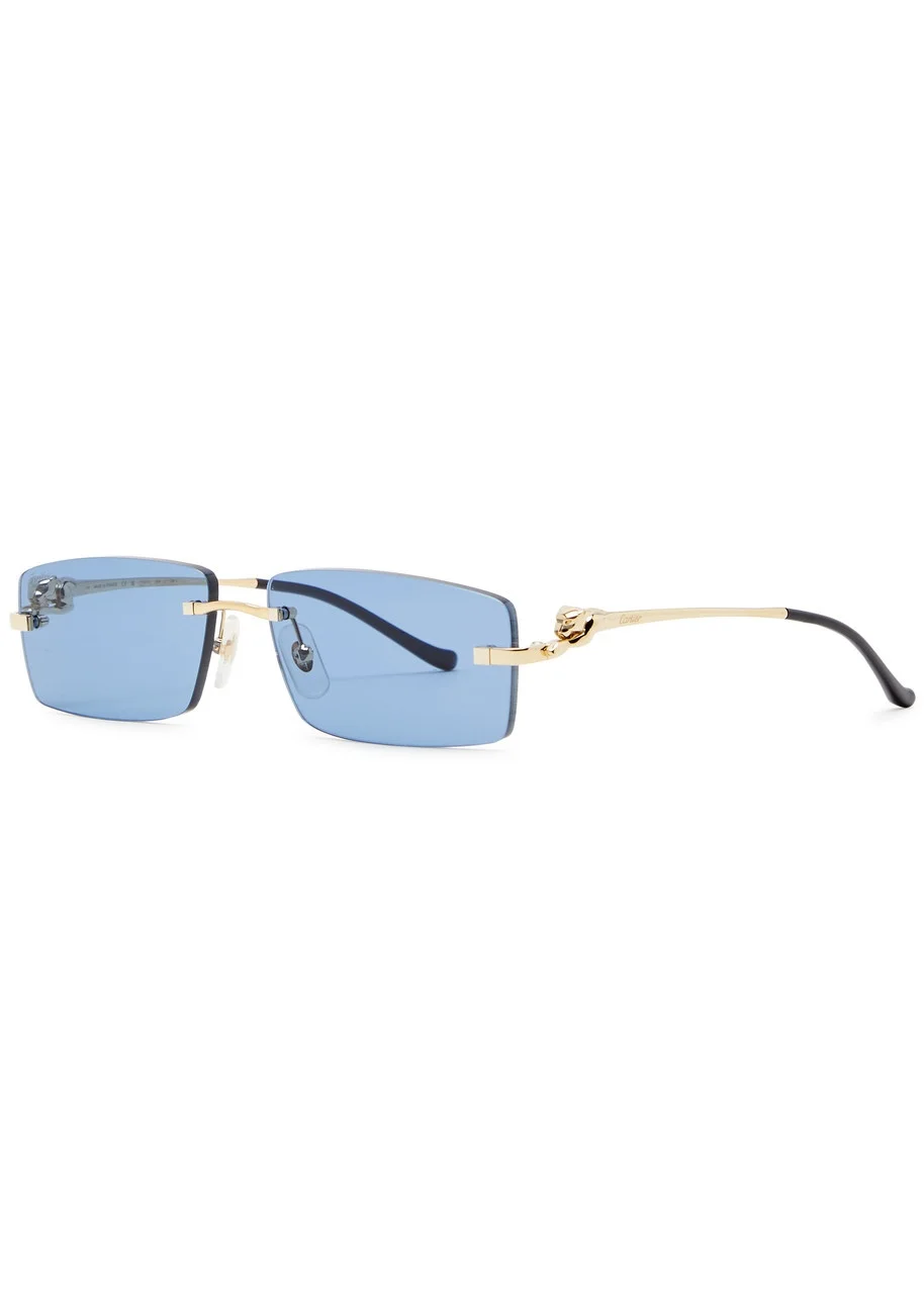 Cartier Signature C De Cartier Rectangle-frame Sunglasses - 1