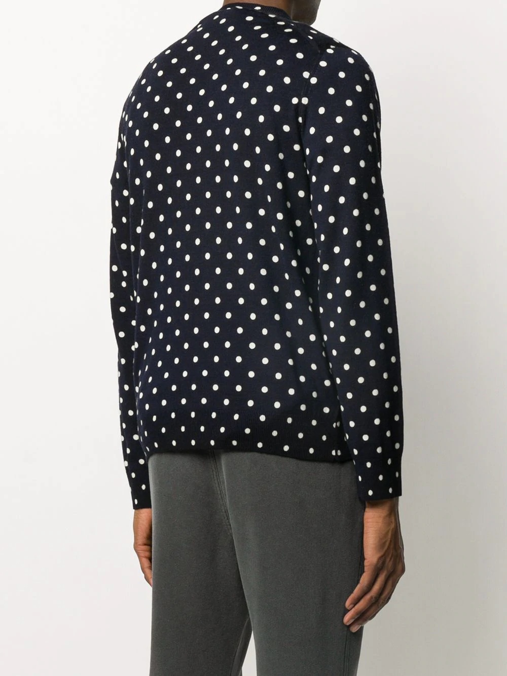 polka-dot print V-neck sweater - 4