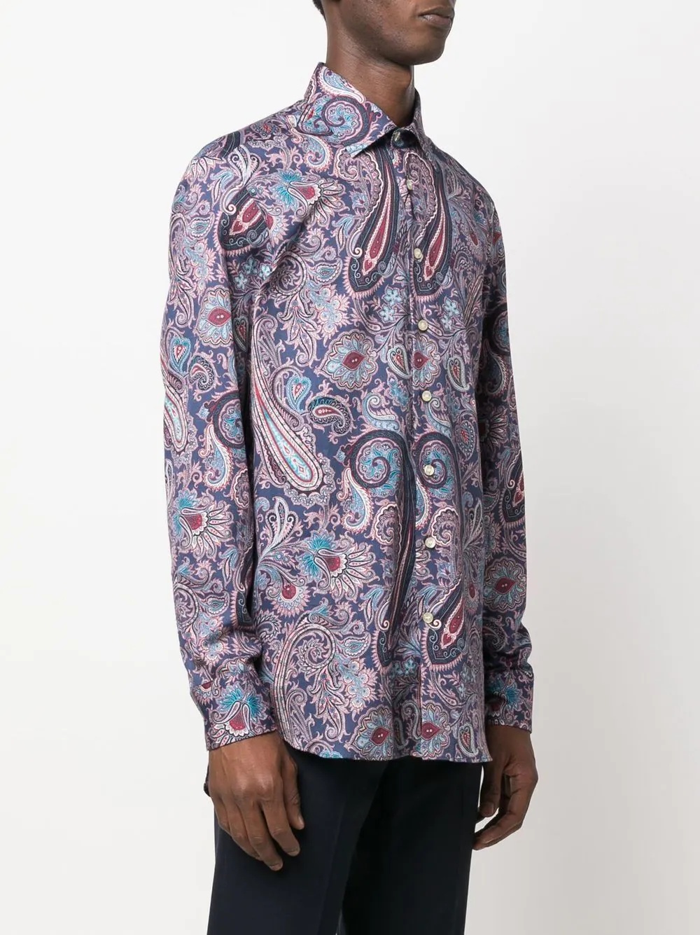 paisley-print spread-collar shirt - 3