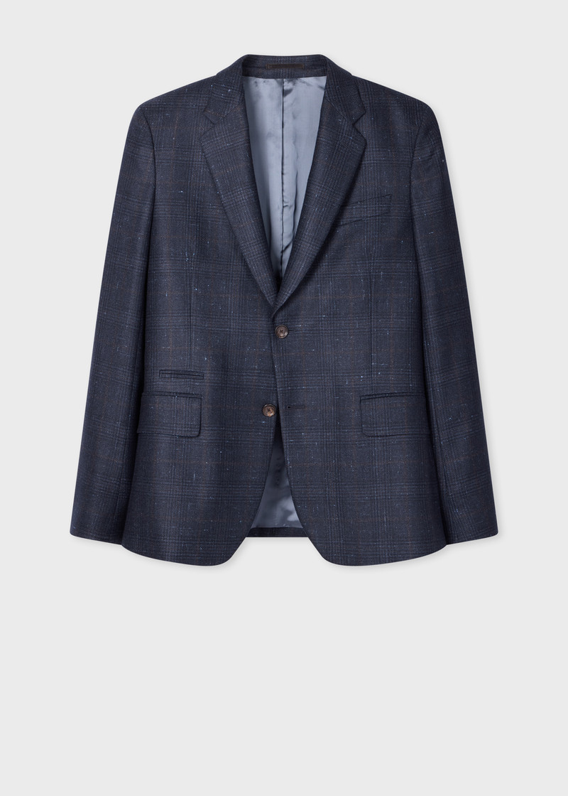Navy Check 'Silk Air' Blazer 1