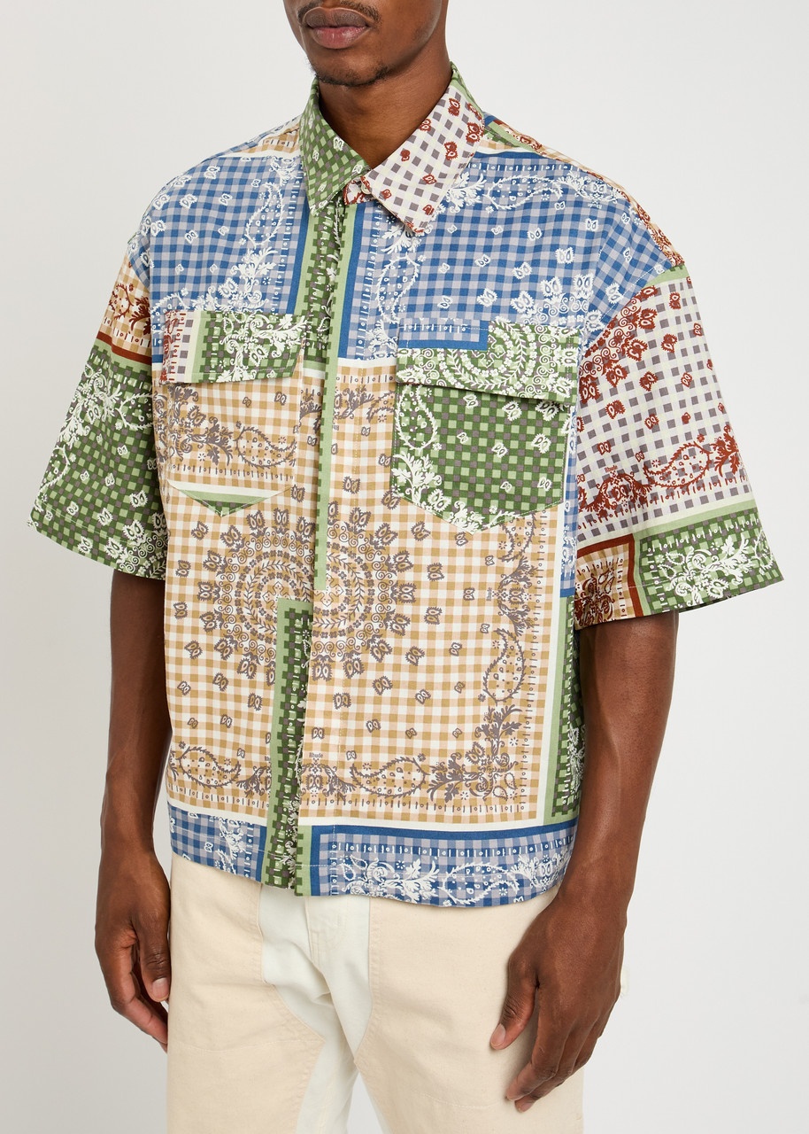 Rhude Bandana Boxy Linen-blend Shirt - 2