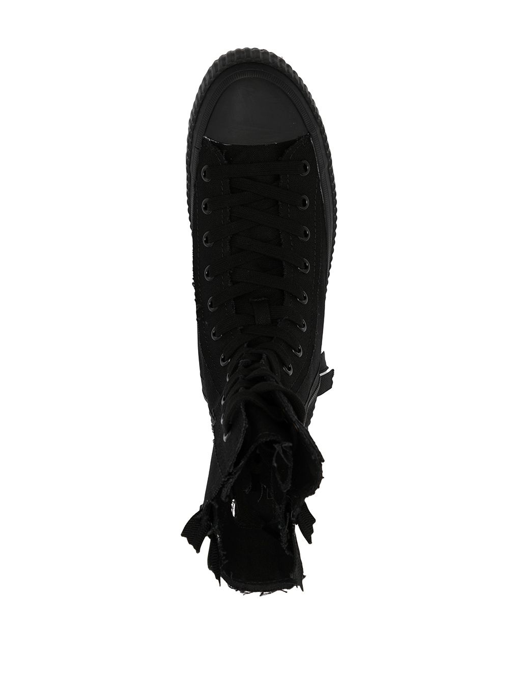 distressed-effect lace-up boots - 4