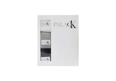 PALACE CK1 PALACE SHORT SLEEVE CREW NECK TEE 3PK CLASSIC WHITE / LIGHT GREY HEATHER / BLACK outlook
