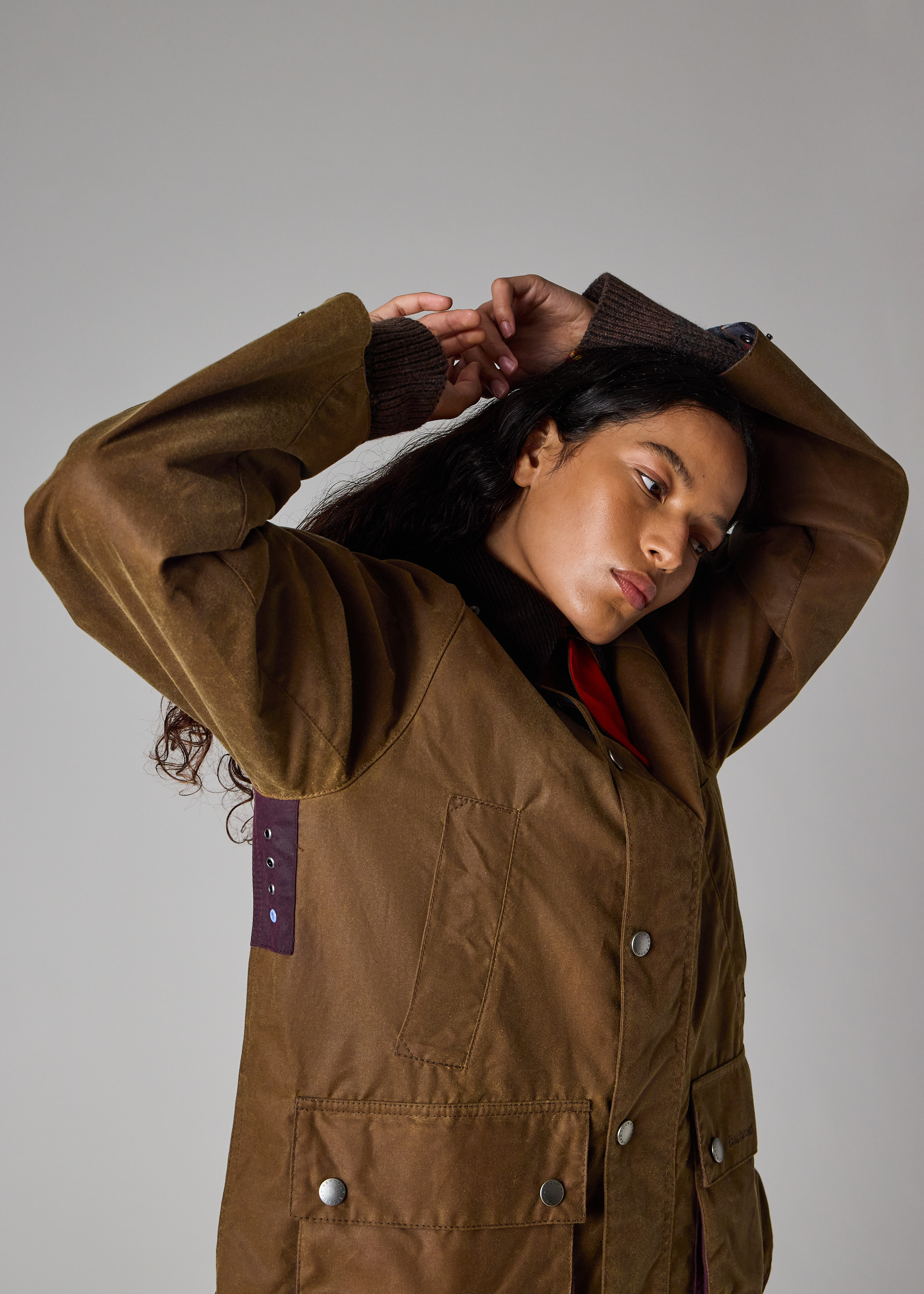 Paul Smith loves Barbour - Tan Oversized Bedale Wax Jacket - 8