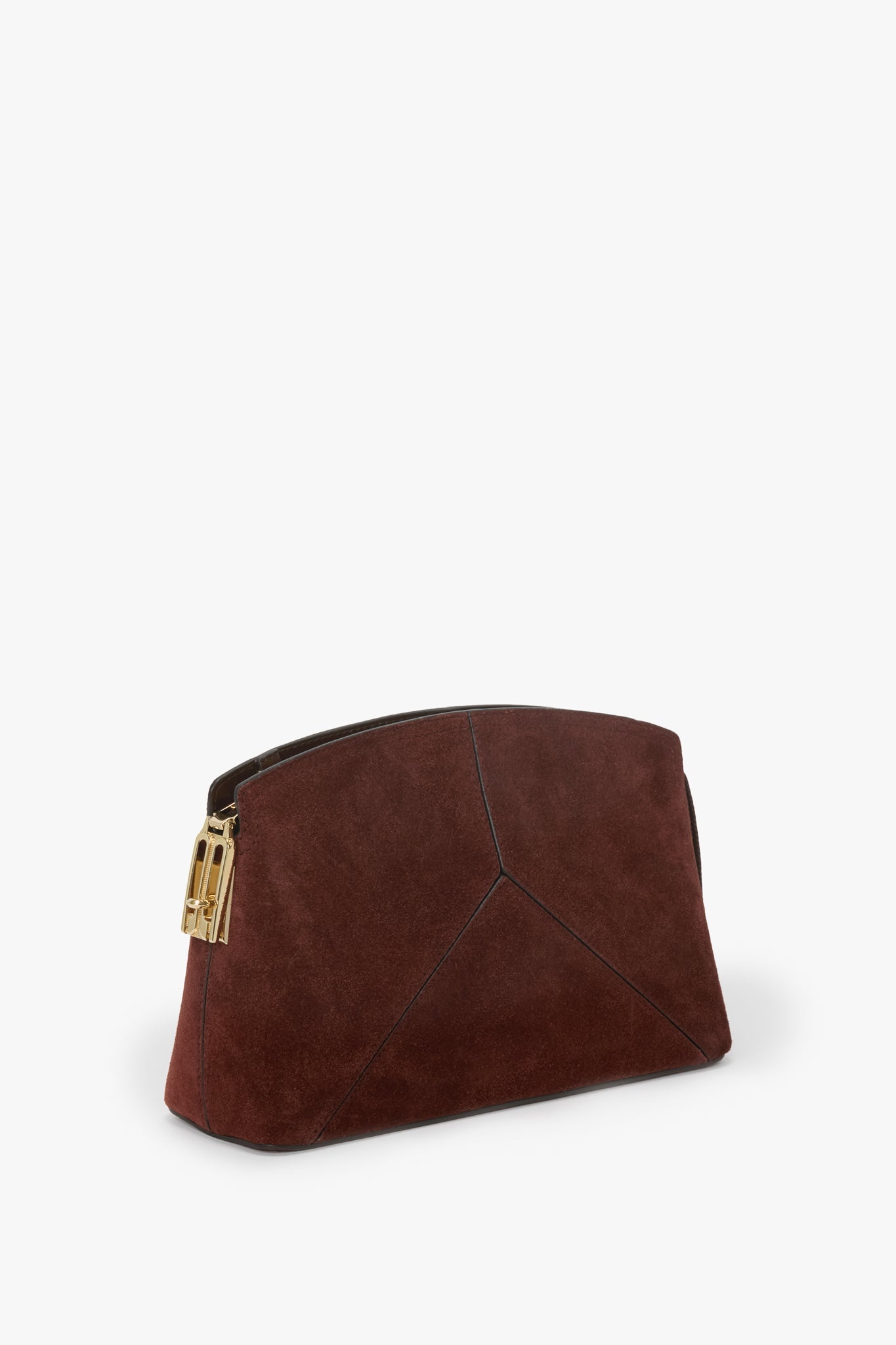 Victoria Crossbody Bag In Dark Brown Suede - 4
