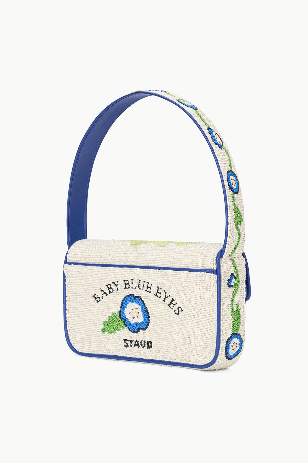 STAUD TOMMY BEADED BAG BABY BLUE EYES - 3