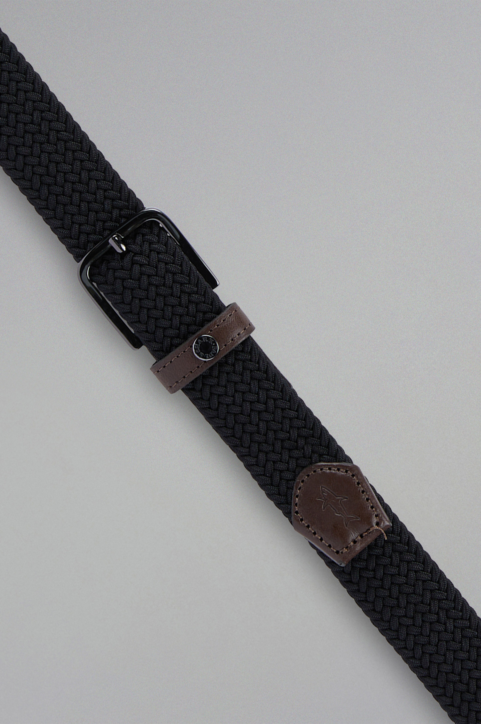 LEATHER TRIMMED ELASTIC BELT - 2