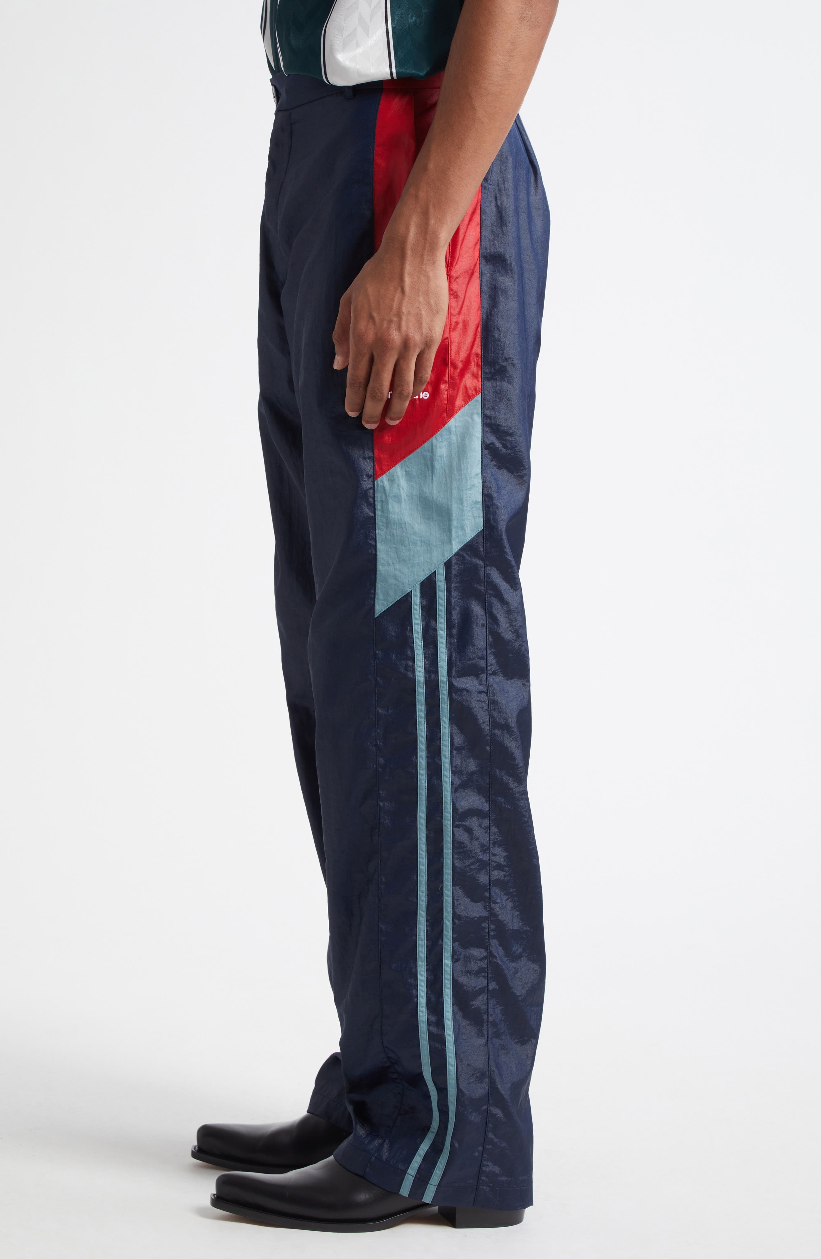 Martine Rose Nylon Track Pants in Blue Navy at Nordstrom - 4