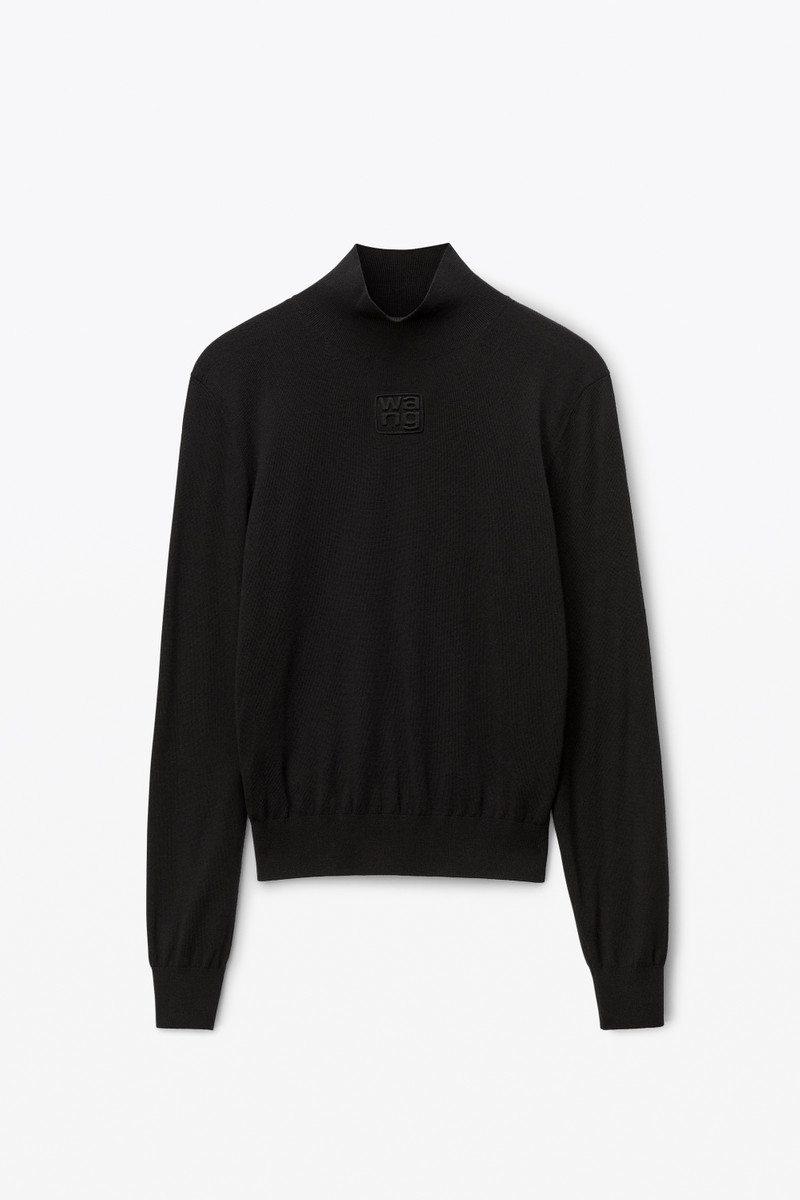 long sleeve turtleneck in merino wool 1