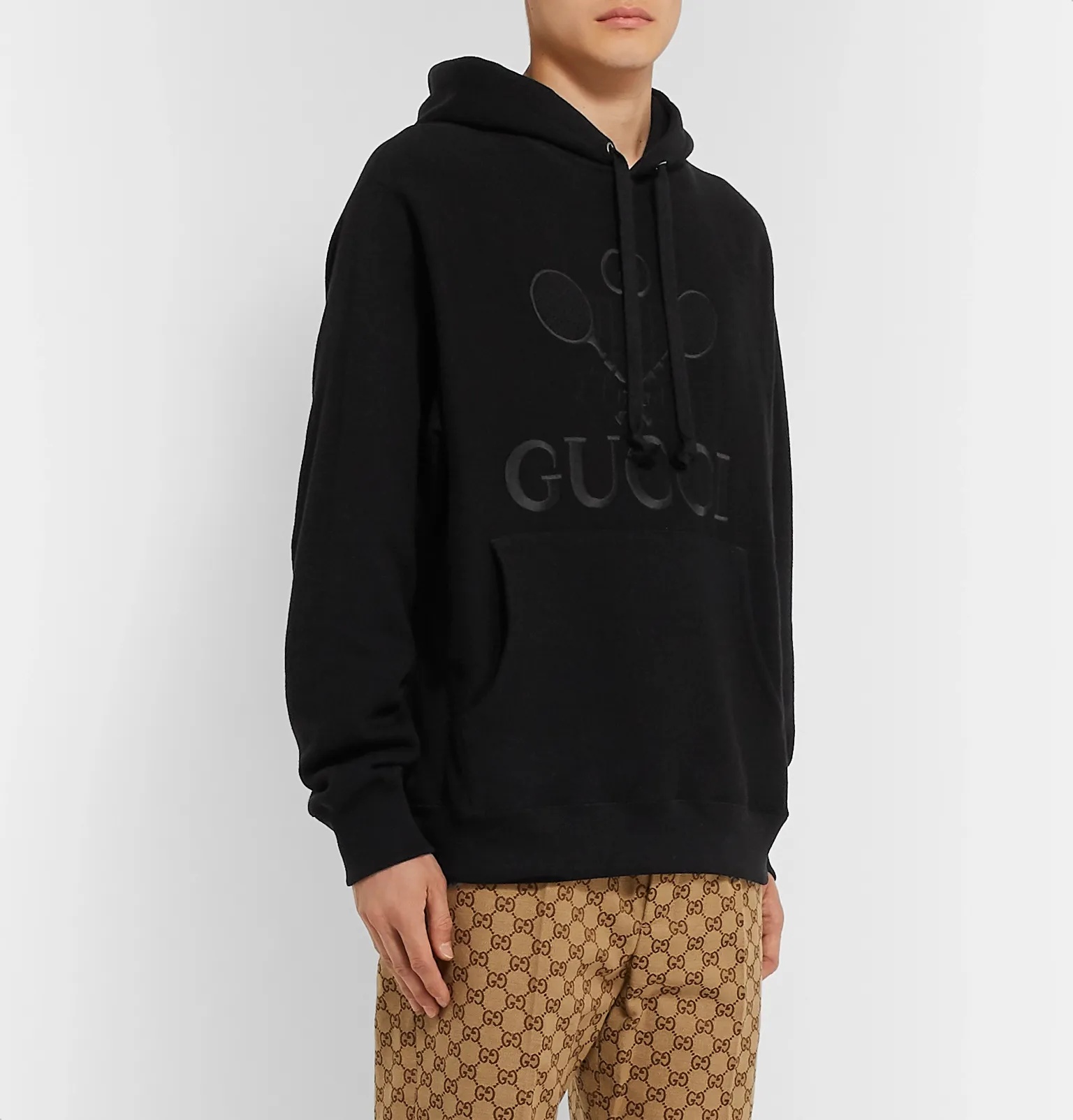 Logo-Embroidered Loopback Cotton-Jersey Hoodie - 4