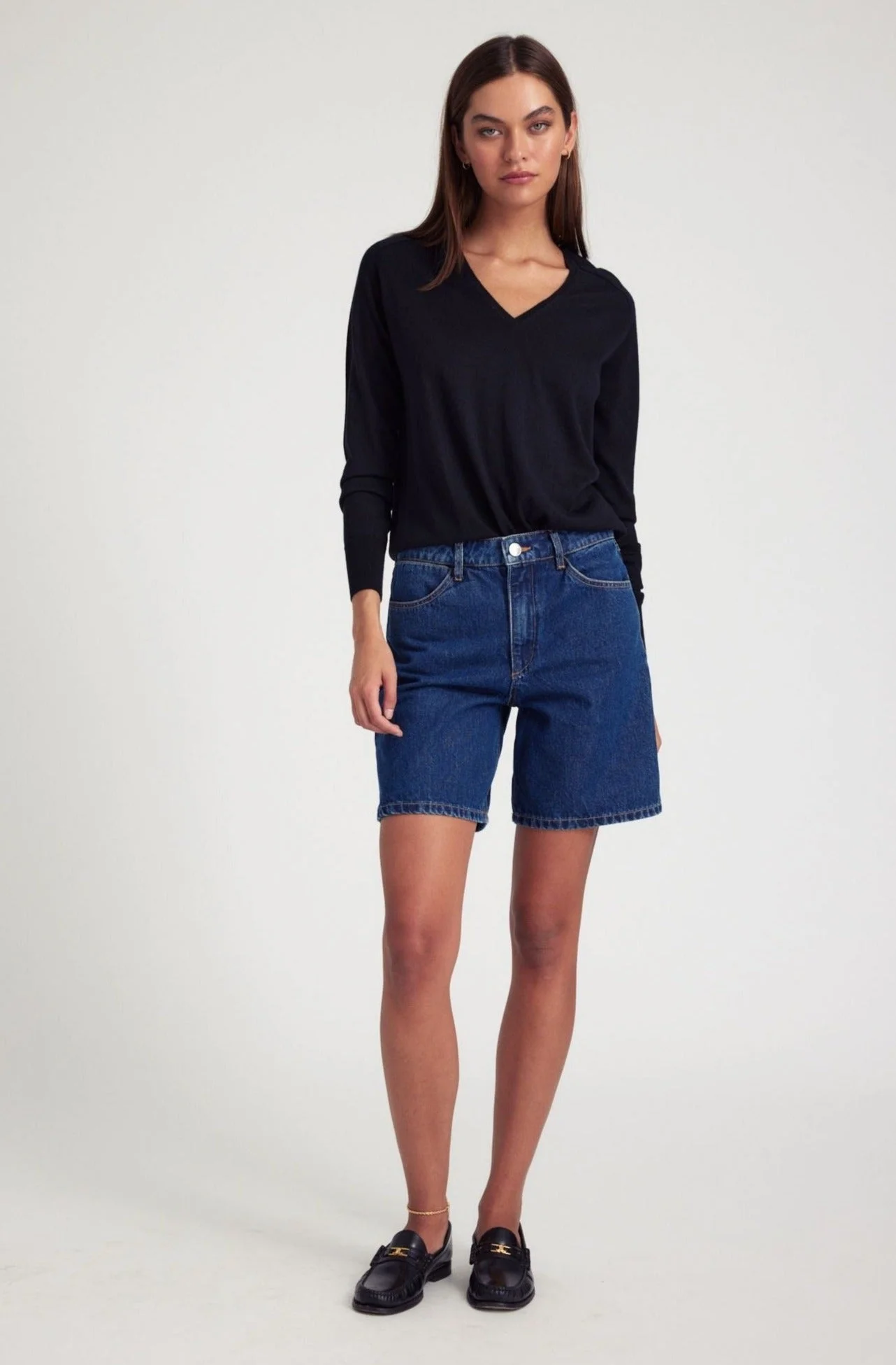 ALICIA A-LINE DENIM SHORTS - 1