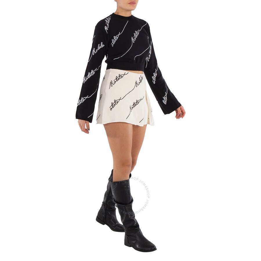 Rotate Sequin Logo Mini Skirt, Brand Size 38 (US Size 4) - 3
