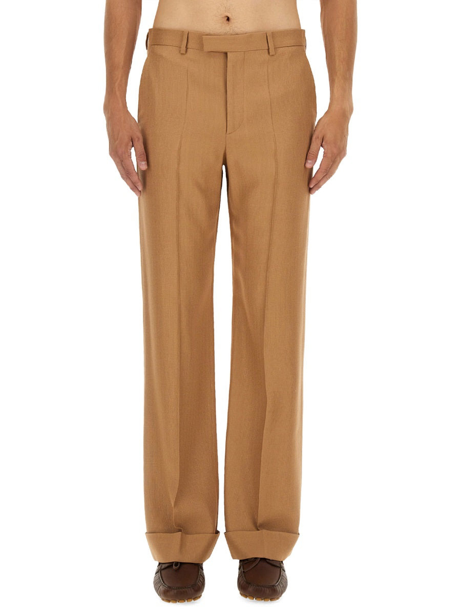 Gabardine Pants With Lapels - 1