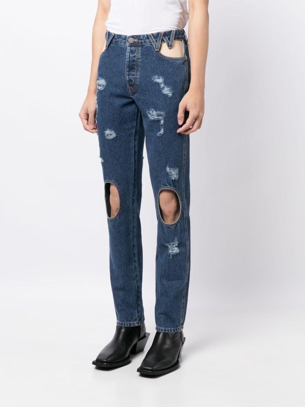 mid-rise straigh-leg jeans - 3