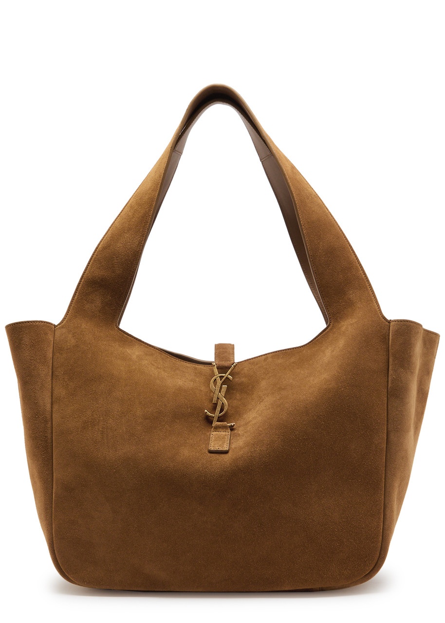 Saint Laurent Logo Suede Cabas Tote - 1