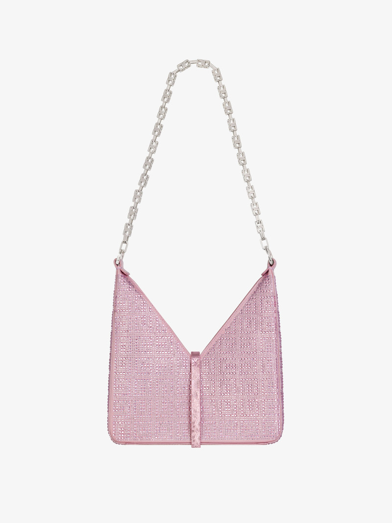 MINI CUT OUT BAG IN 4G STRASS WITH CHAIN 5