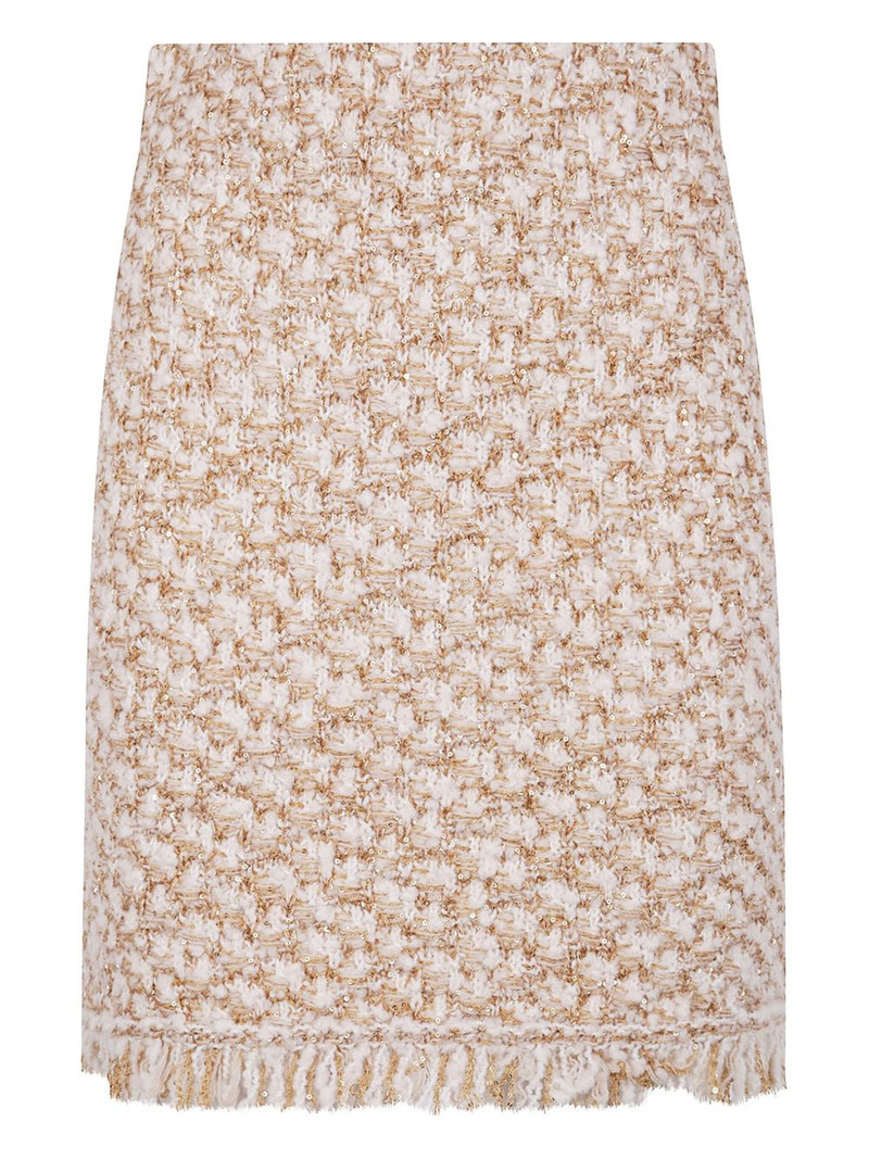 tweed fringed mini skirt 1