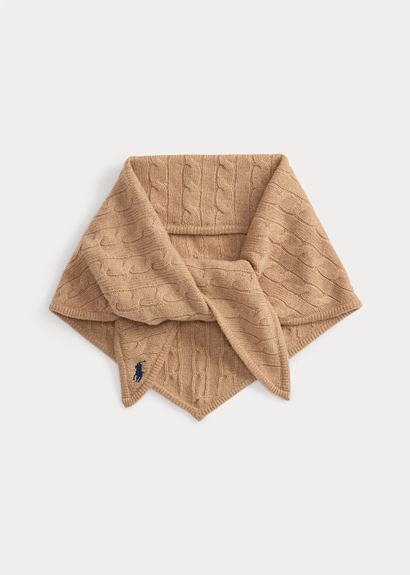 Wool-Cashmere Triangle Scarf - 1