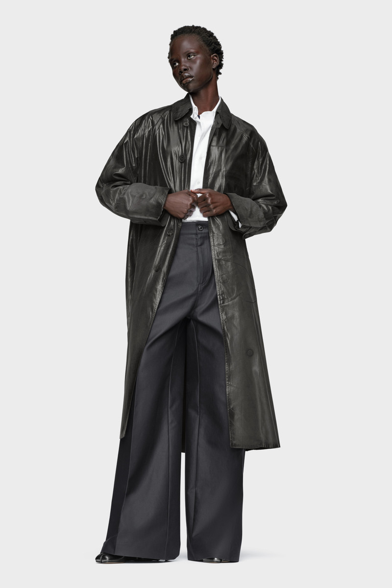 Maison Margiela Foil-printed trench coat outlook