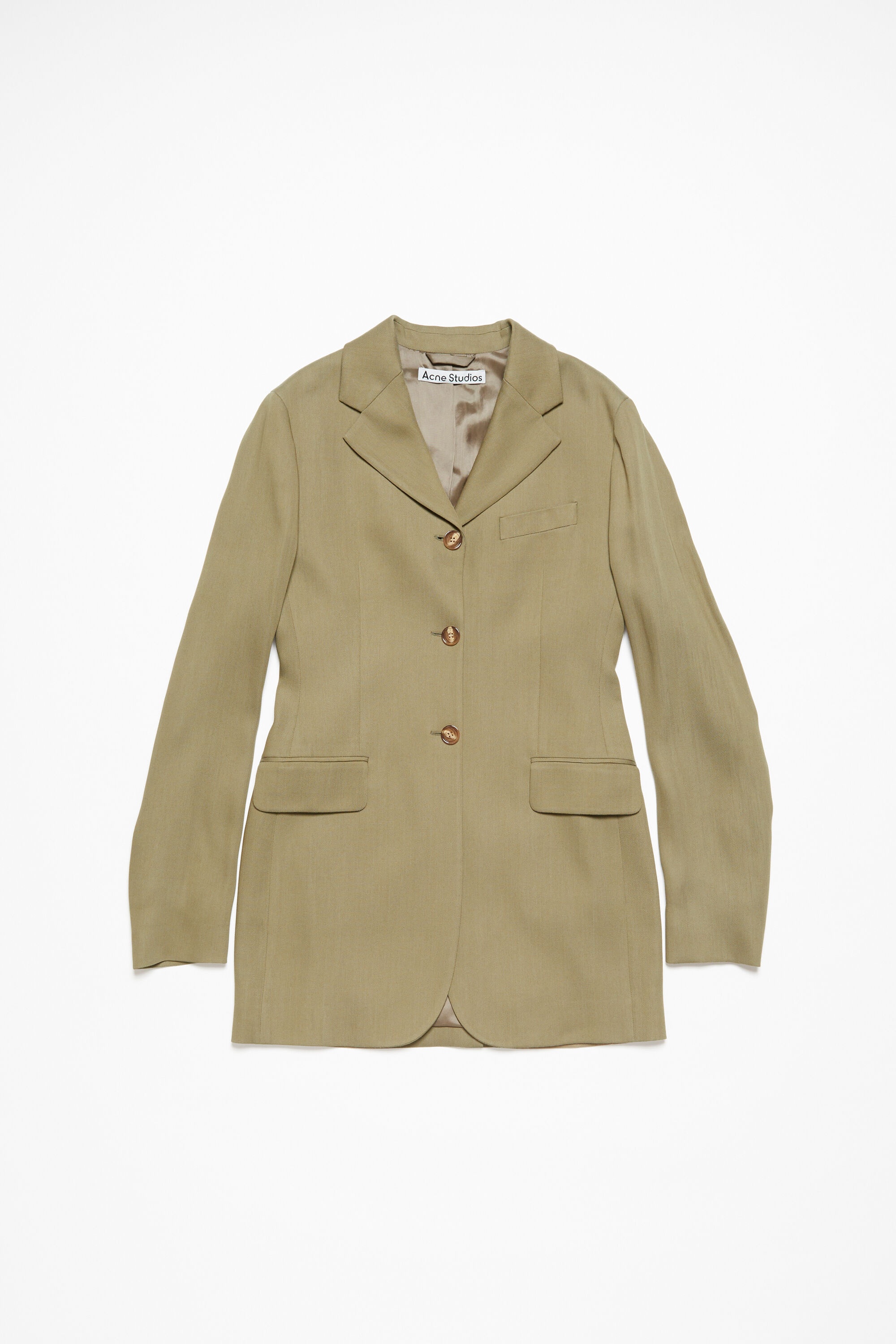 Single-breasted jacket - Mud beige - 7