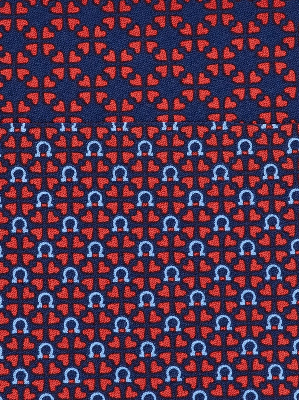 graphic-pattern silk tie - 3