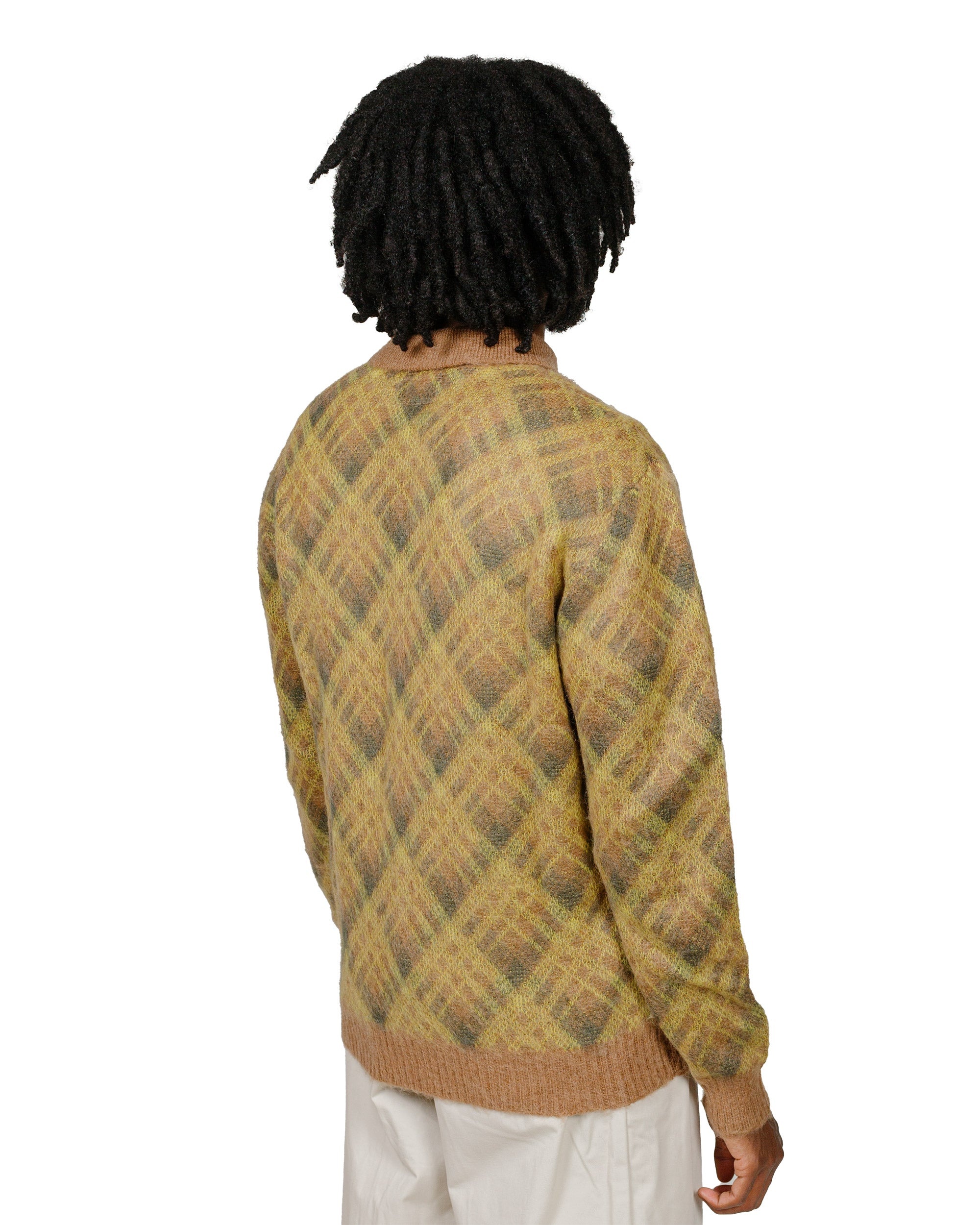 Knit Polo Plaid Brown - 3