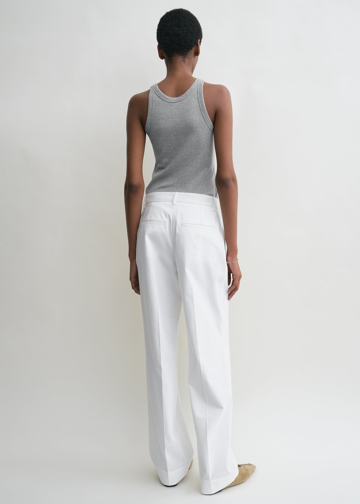 Curved rib tank grey melange - 4