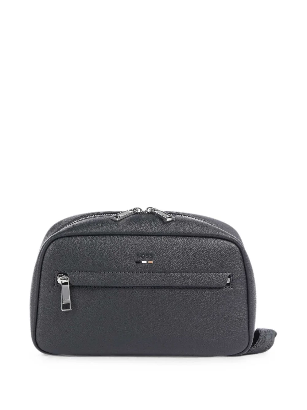 logo-detail leather washbag - 1
