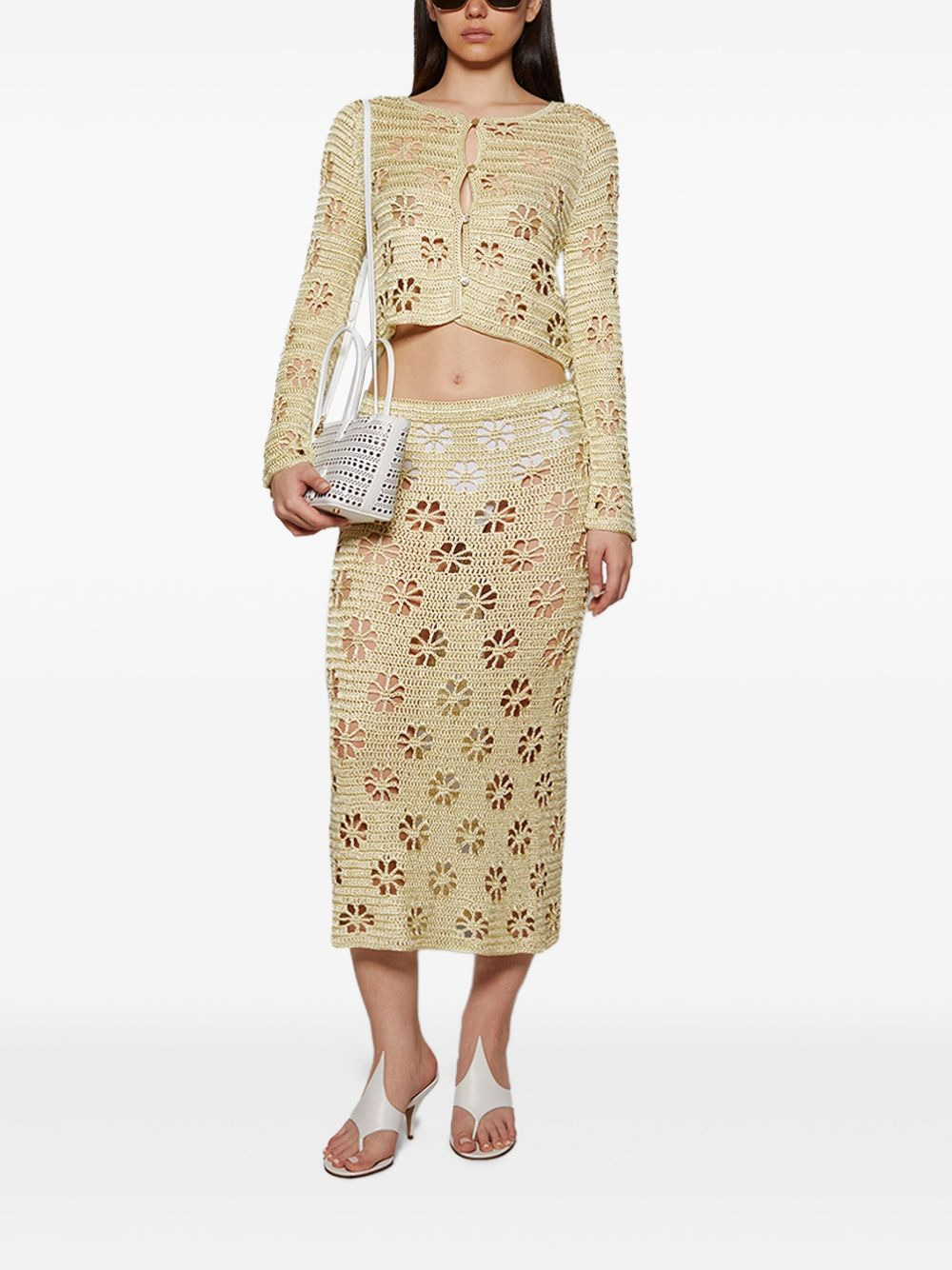 floral crochet maxi skirt - 2
