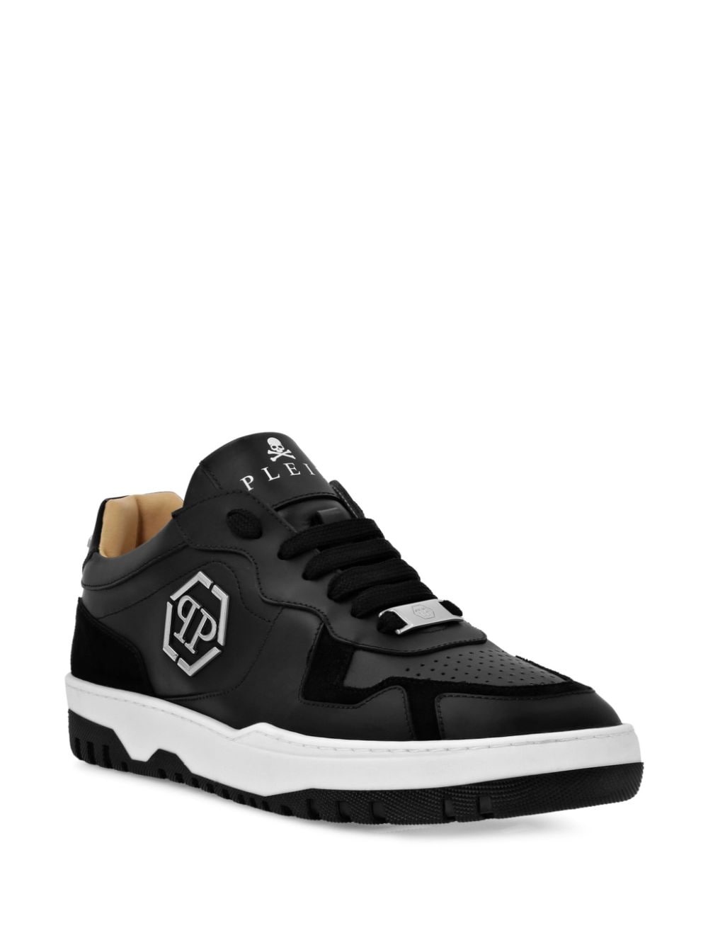 Hexagon low-top leather sneakers - 2