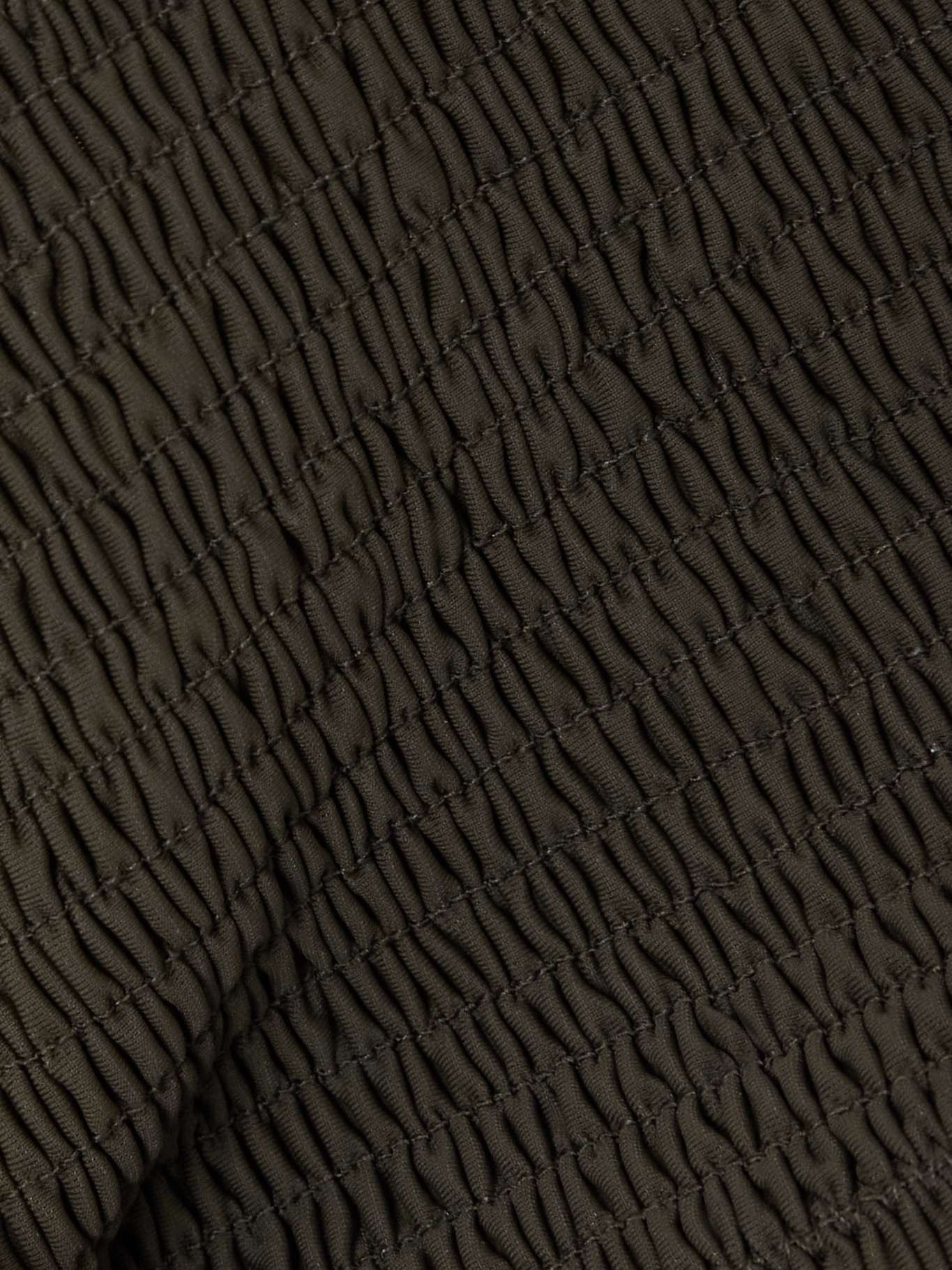 Shirred recycled bikini top Brown - 4
