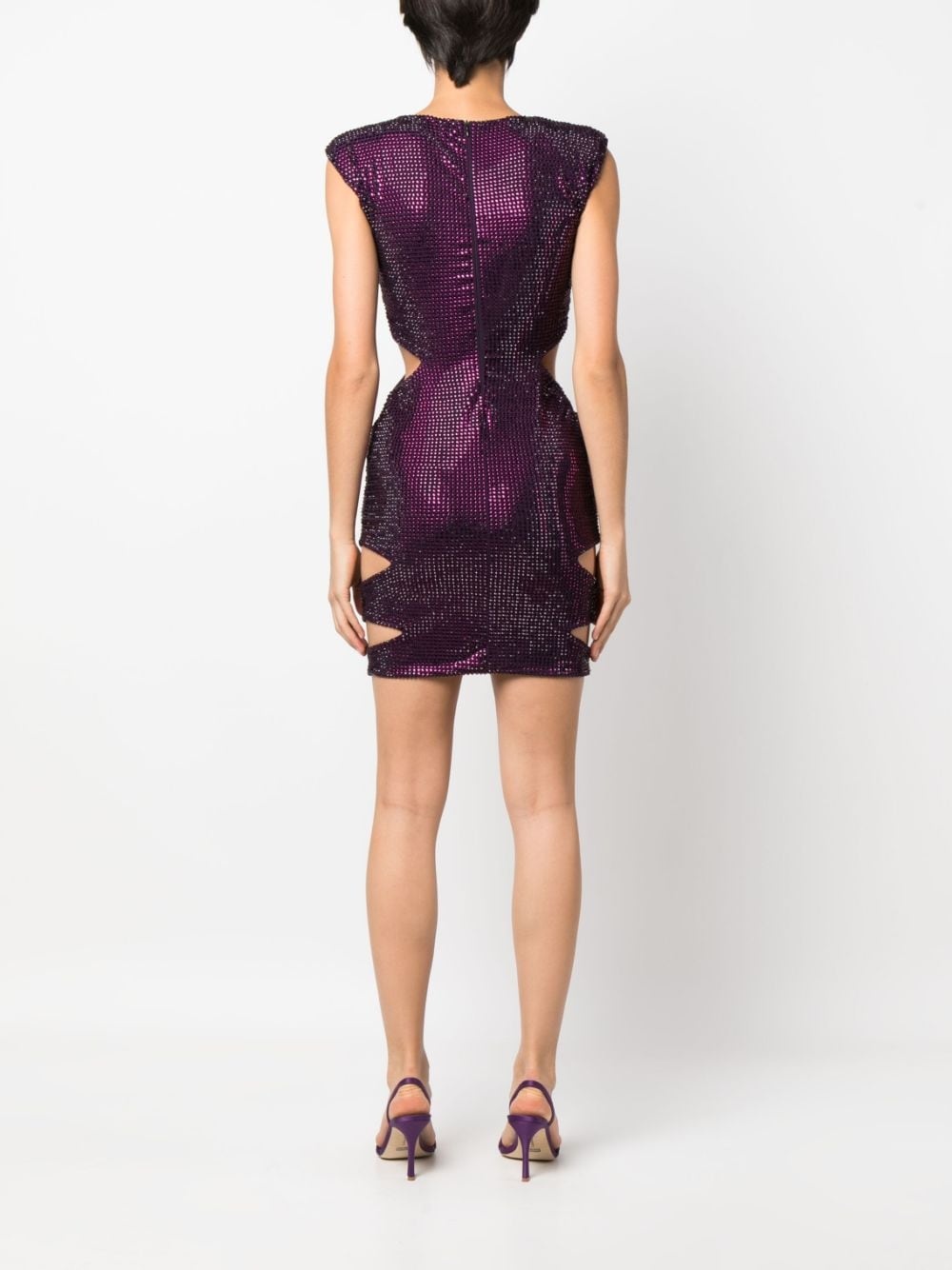 crystal-embellished minidress - 4