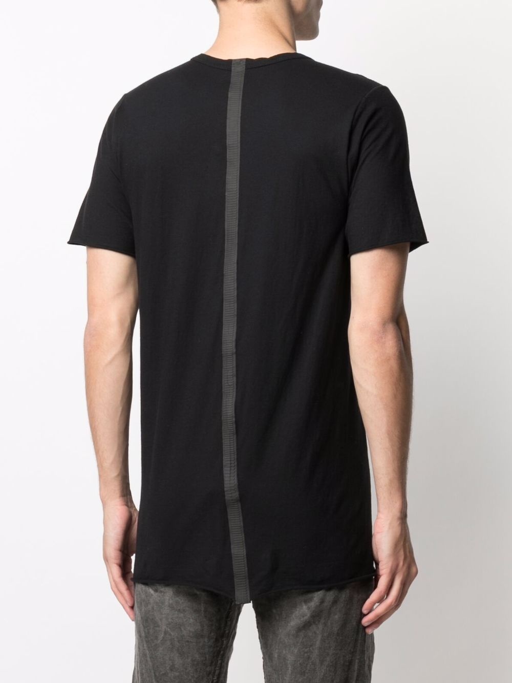 panelled contrast-trim T-shirt - 4
